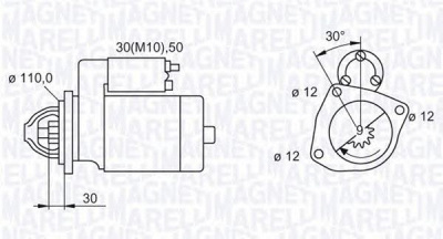 MAGNETI MARELLI 063523620730 -  Стартер